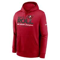 Sweat à capuche Nike rouge Tampa Bay Buccaneers pour homme 2024 NFC South Division Champions Locker Room Trophy Collection