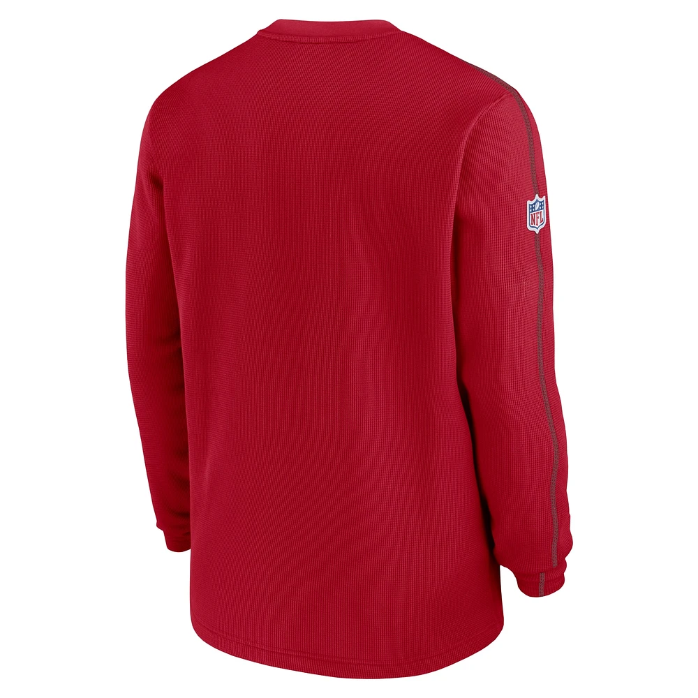 Men's Nike Red Tampa Bay Buccaneers 2024 Sideline Coaches Long Sleeve Top