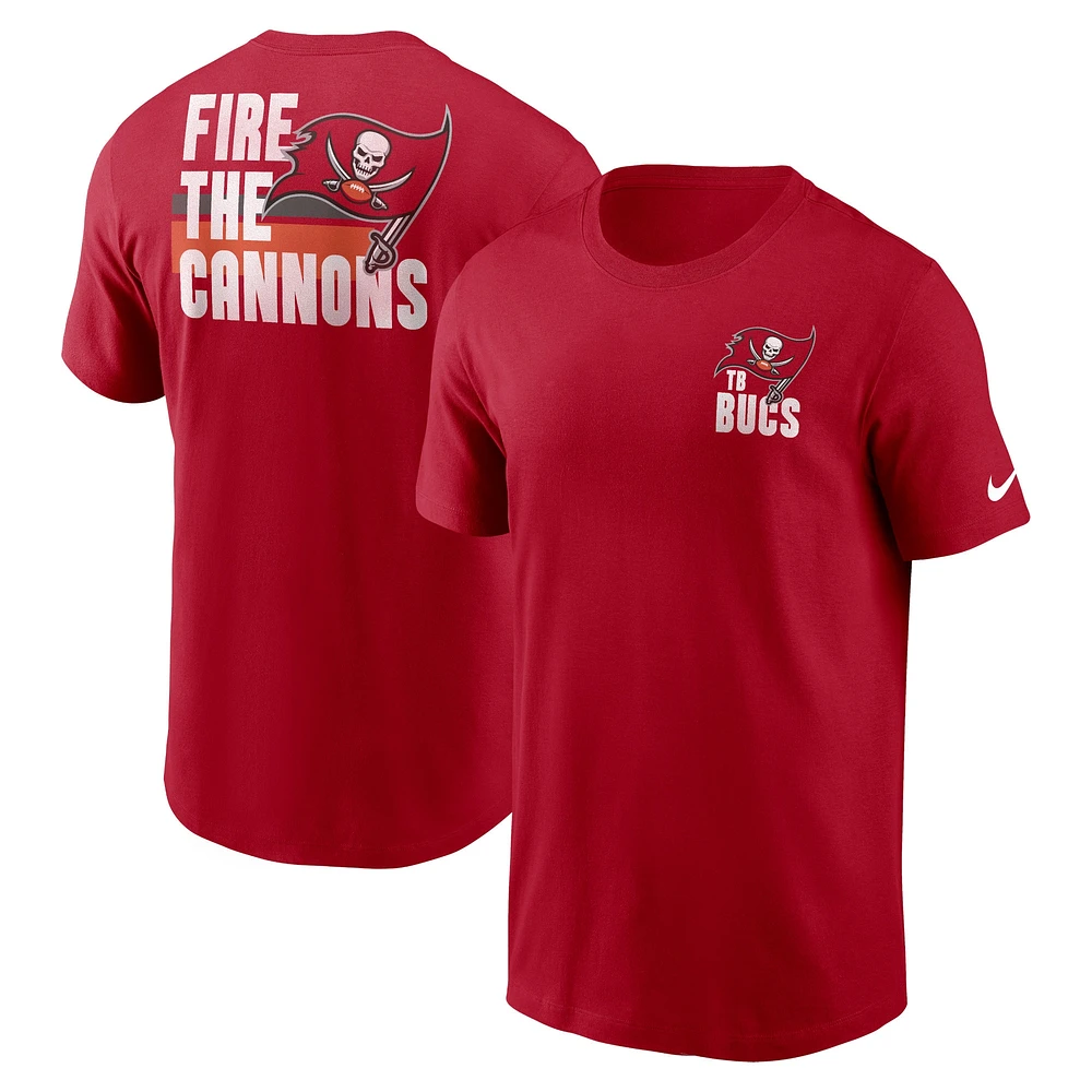 T-shirt essentiel Nike Tampa Bay Buccaneers Blitz rouge pour homme