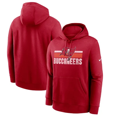 Sweat à capuche en molleton Nike Tampa Bay Buccaneers Club pour homme rouge