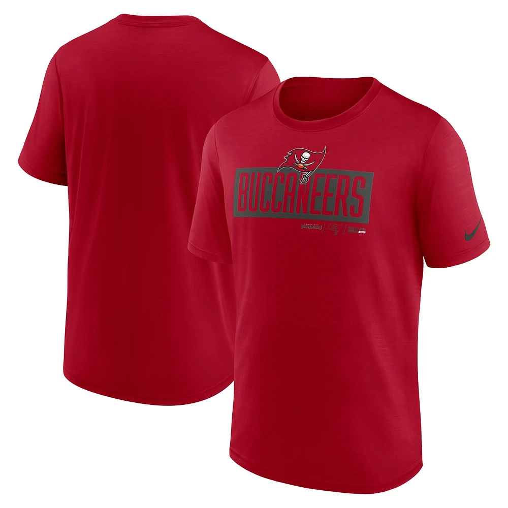 T-shirt Nike rouge Tampa Bay Buccaneers Exceed Performance pour homme