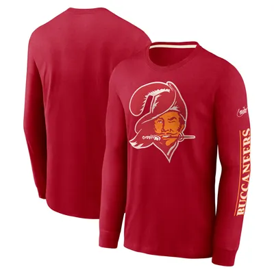 Nike Men's Dri-Fit Infograph Lockup (NFL Tampa Bay Buccaneers) Long-Sleeve T-Shirt in Red, Size: Small | NS276DL8B-7HU