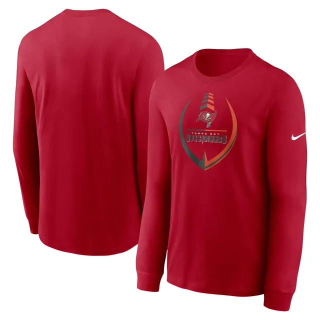 Nike Men's Dri-Fit Sideline Team (NFL Tampa Bay Buccaneers) Long-Sleeve T-Shirt in Red, Size: Small | 00LX6DL8B-0BI