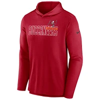 T-shirt à capuche et manches longues Nike Tampa Bay Buccaneers pour homme, rouge léger