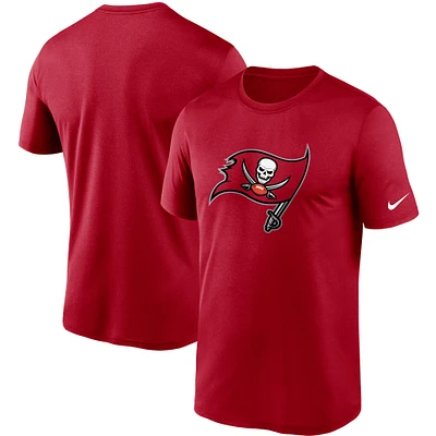 T-shirt Nike rouge Tampa Bay Buccaneers avec logo Essential Legend Performance pour homme