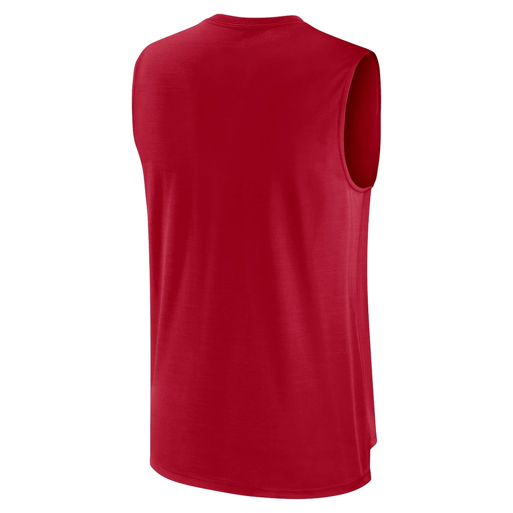 Débardeur rouge pour homme Tampa Bay Buccaneers Muscle Trainer Nike