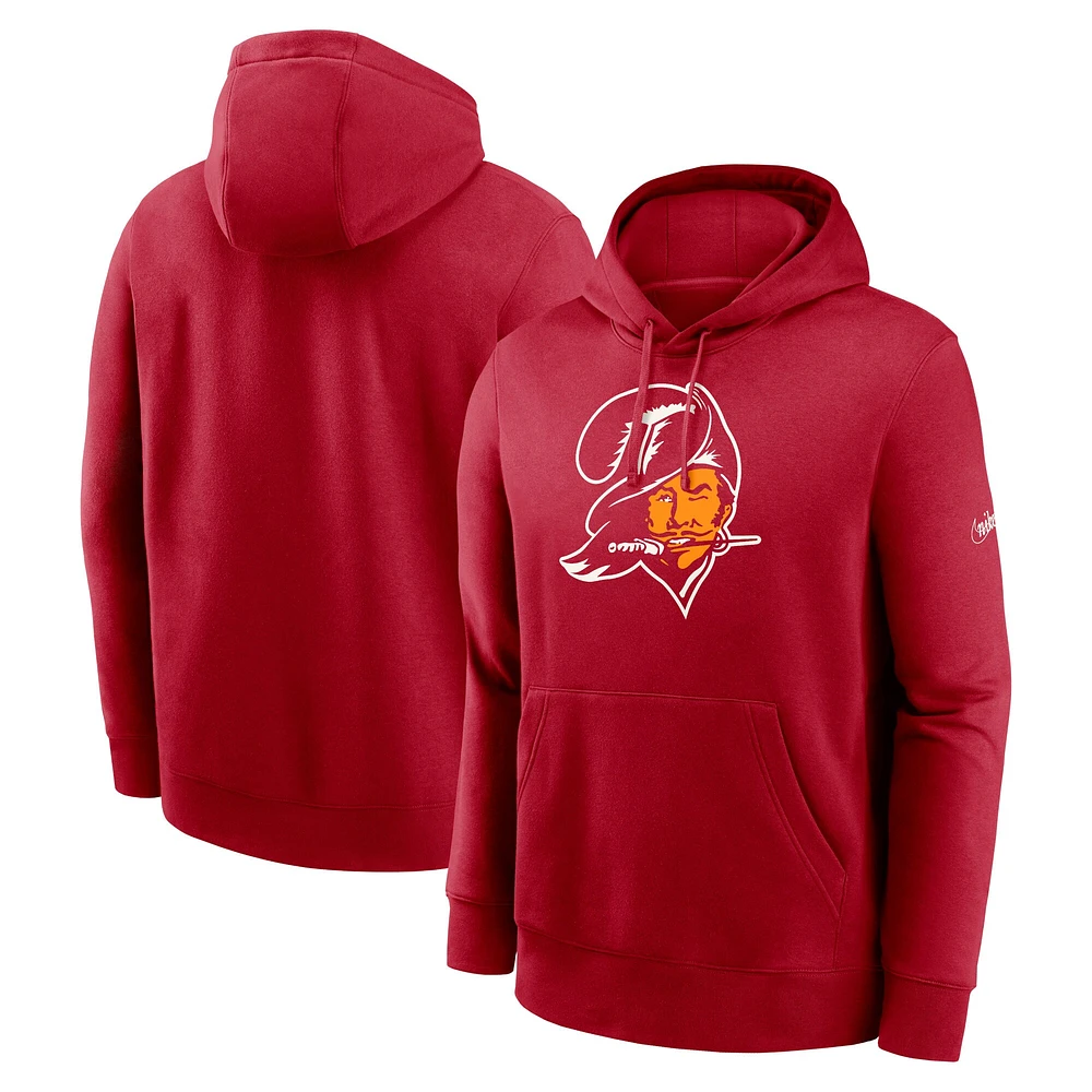 Sweat à capuche Nike Tampa Bay Buccaneers Rewind Club rouge pour homme