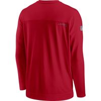 Men's Nike Red Tampa Bay Buccaneers Sideline Coaches Performance Long Sleeve V-Neck T-Shirt