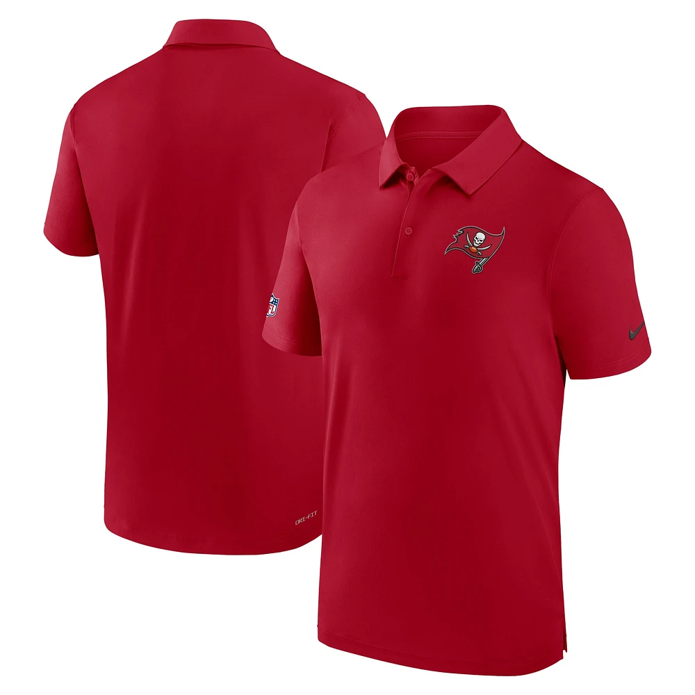 Polo de performance Nike pour hommes, Tampa Bay Buccaneers Sideline Coaches, rouge