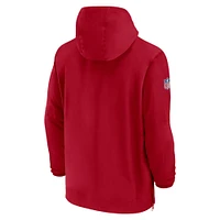 Men's Nike Red Tampa Bay Buccaneers Sideline Half-Zip Hoodie