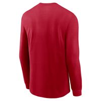 Men's Nike Red Tampa Bay Buccaneers Sideline Infograph Lock Up Performance Long Sleeve T-Shirt