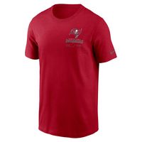 Men's Nike Red Tampa Bay Buccaneers Sideline Infograph Lockup Performance T-Shirt