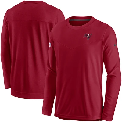 Men's Nike Red Tampa Bay Buccaneers Sideline Lockup Performance Pullover Sweatshirt