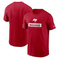 T-shirt Nike rouge Tampa Bay Buccaneers Sideline Performance pour homme