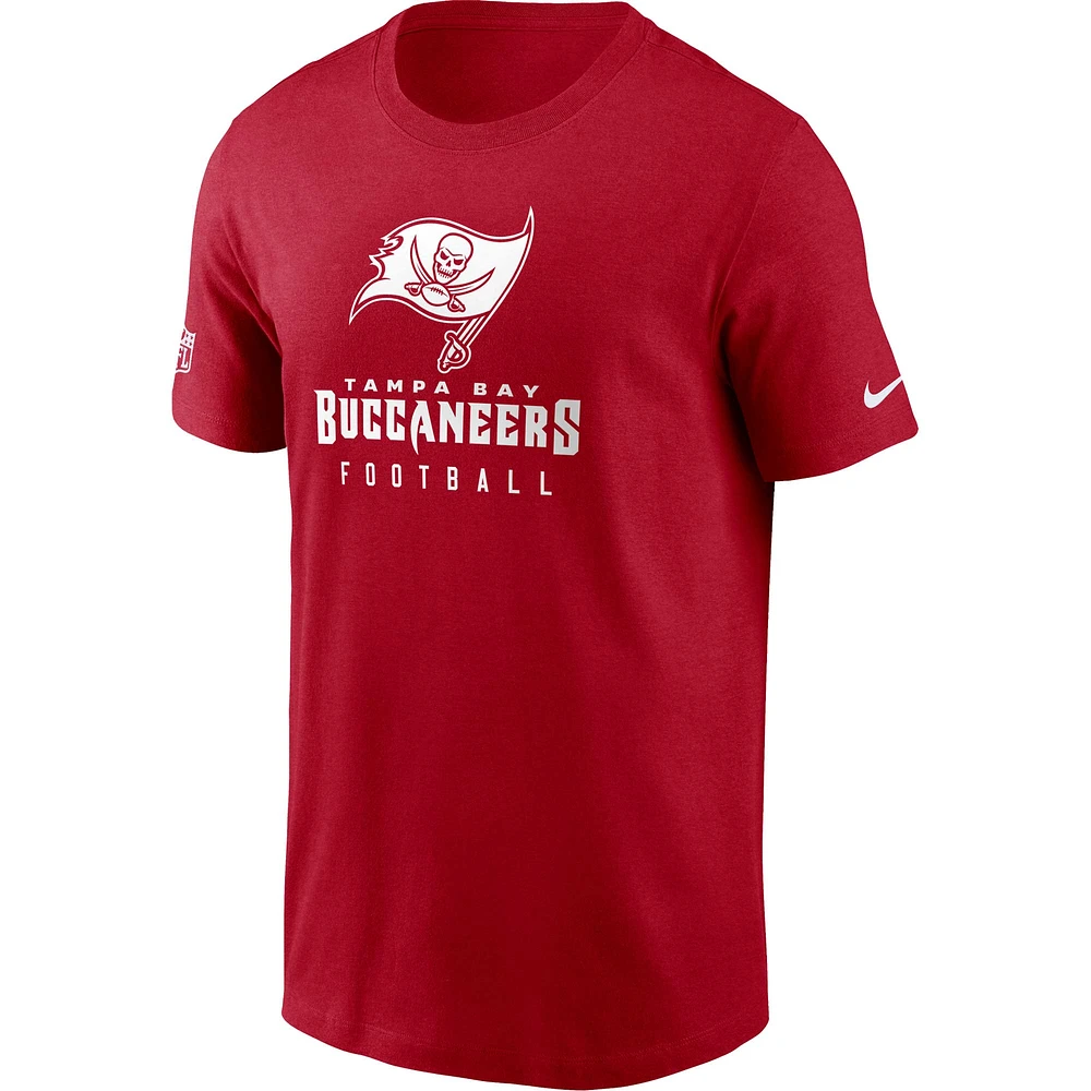 T-shirt Nike rouge Tampa Bay Buccaneers Sideline Performance pour homme