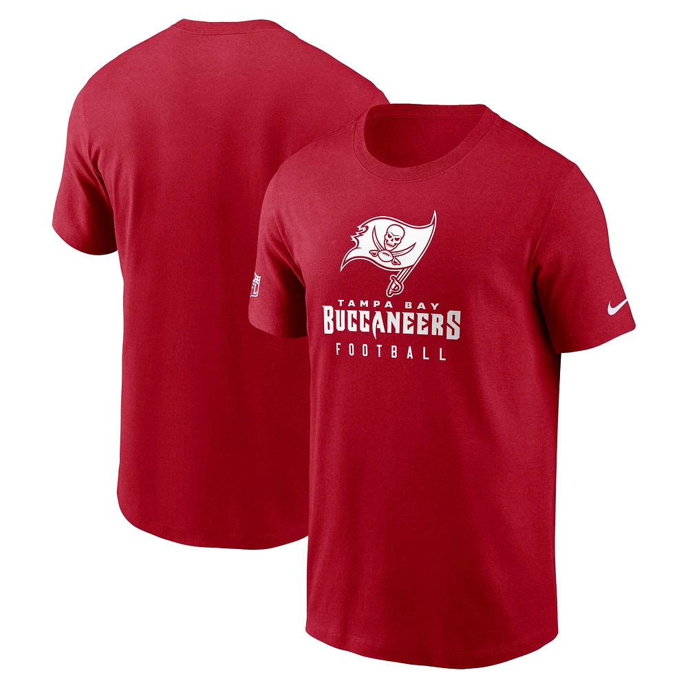 T-shirt pour homme Nike Tampa Bay Buccaneers Sideline Performance - Rouge