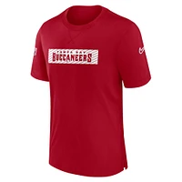 T-shirt Nike rouge pour homme, joueur de ligne touche, performance, Tampa Bay Buccaneers