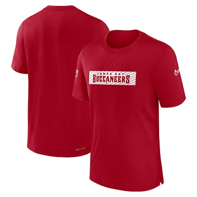 T-shirt Nike rouge pour homme, joueur de ligne touche, performance, Tampa Bay Buccaneers