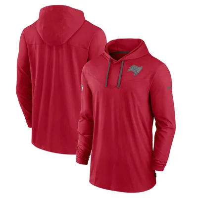 Tampa Bay Buccaneers Antigua Victory Pullover Hoodie - Heather Gray