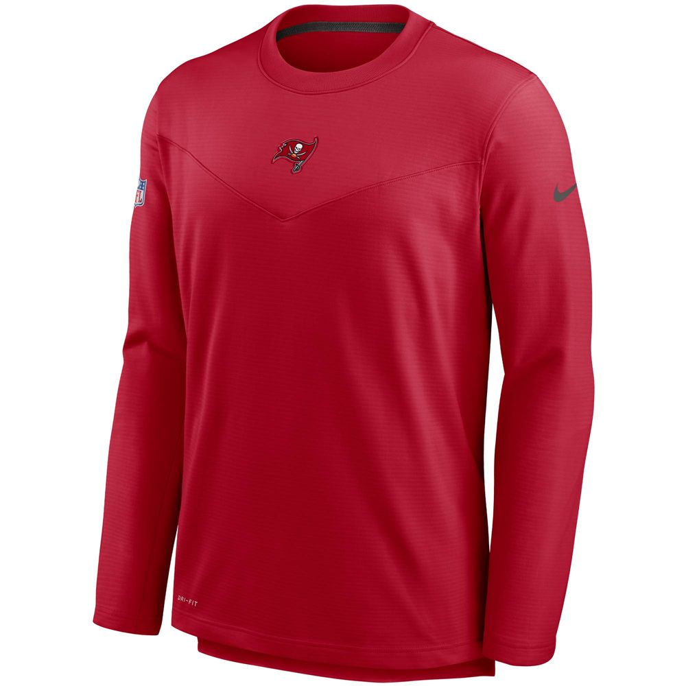 Men's Nike Red Tampa Bay Buccaneers Sideline Team Performance Pullover Sweatshirt