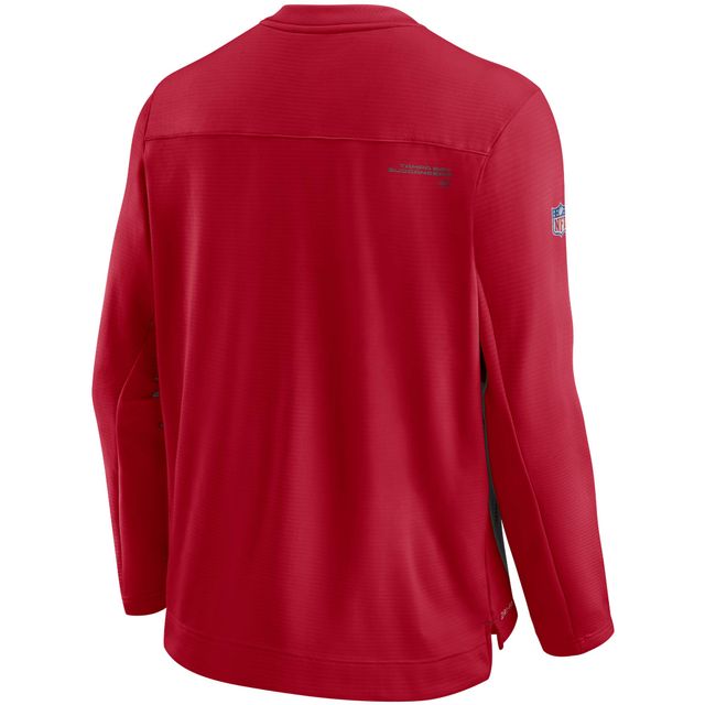 Sweat-shirt à enfiler Nike rouge Tampa Bay Buccaneers Sideline Team Performance pour hommes