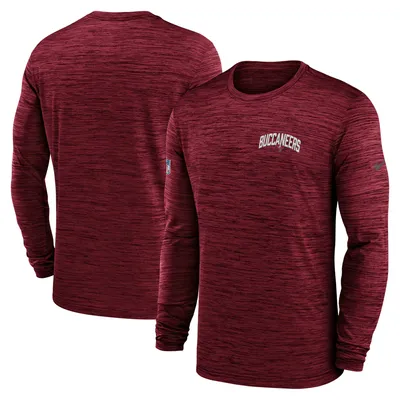 Nike Men's Dri-Fit Infograph Lockup (NFL Tampa Bay Buccaneers) Long-Sleeve T-Shirt in Red, Size: Small | NS276DL8B-7HU