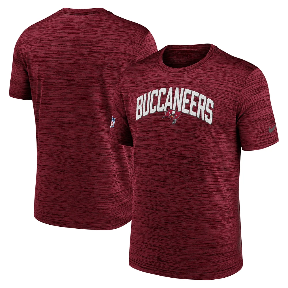 Men's Nike Red Tampa Bay Buccaneers Sideline Velocity Athletic Stack Performance T-Shirt