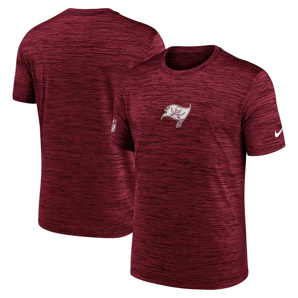 T-shirt Nike Performance rouge Tampa Bay Buccaneers Sideline Velocity pour homme