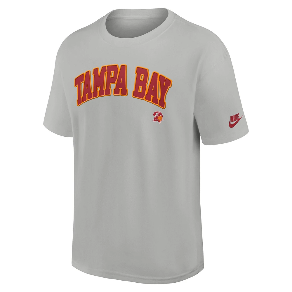 T-shirt Nike Rewind Max90 argenté pour homme des Buccaneers de Tampa Bay