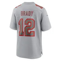 maillot Nike Tom Brady pour hommes, gris, Tampa Bay Buccaneers, Atmosphere Fashion Game,