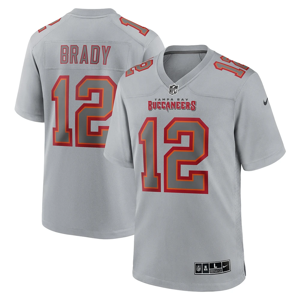 maillot Nike Tom Brady pour hommes, gris, Tampa Bay Buccaneers, Atmosphere Fashion Game,