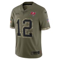 Nike Youth Boys Tom Brady Olive Tampa Bay Buccaneers 2022 Salute To Service  Player Limited Jersey