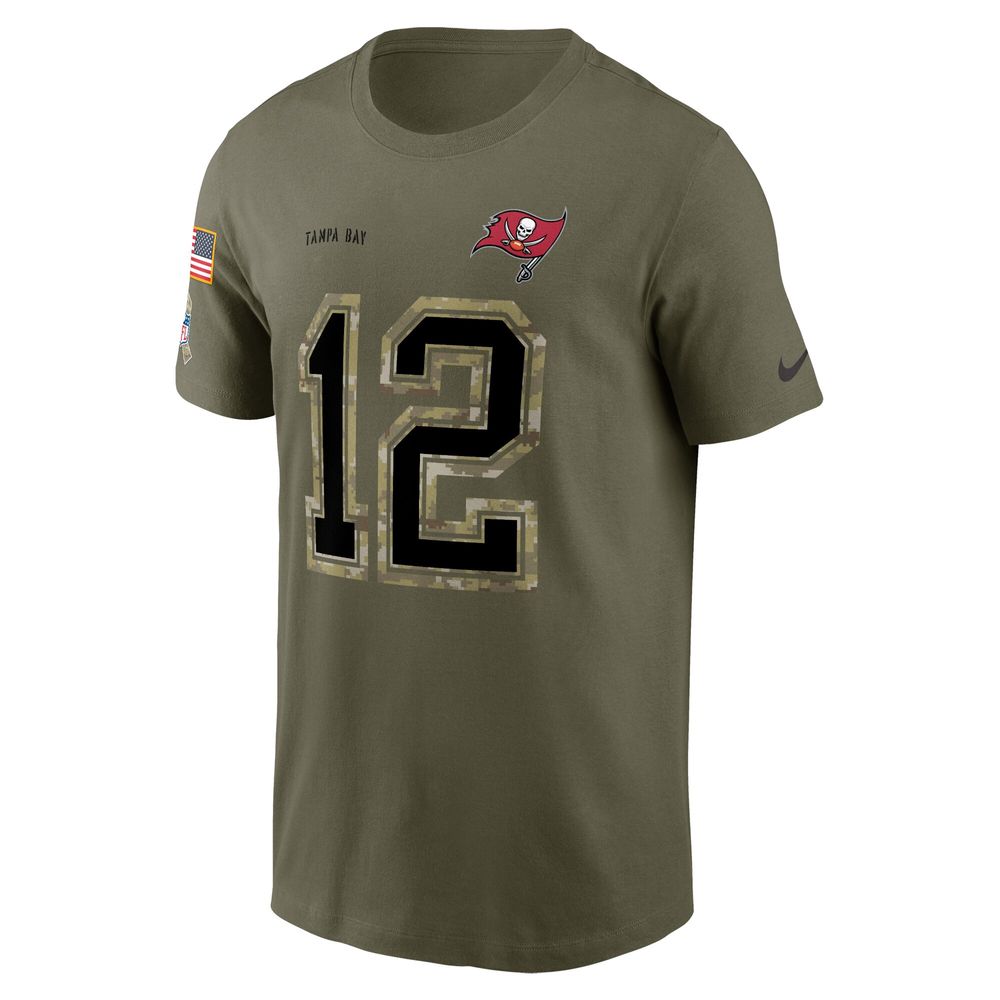 Nike Men's Nike Tom Brady Olive Tampa Bay Buccaneers Salute to Service Name  & Number T-Shirt