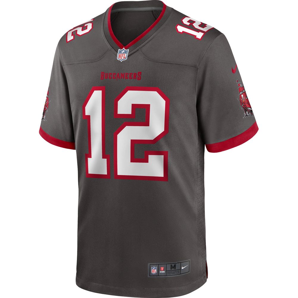 Men's Nike Tom Brady Pewter Tampa Bay Buccaneers Alternate - Game Jersey