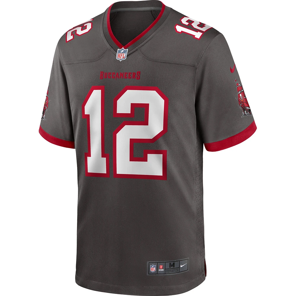 Nike Tom Brady Pewter Tampa Bay Buccaneers Alternate pour homme - Maillot de match