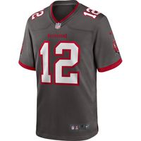 Men's Nike Tom Brady Pewter Tampa Bay Buccaneers Alternate - Game Jersey