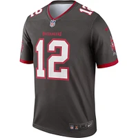 Men's Nike Tom Brady Pewter Tampa Bay Buccaneers Alternate Legend Player Performance Top