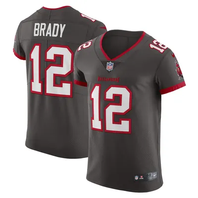 Nike Tom Brady Pewter Tampa Bay Buccaneers Alternate Vapor Untouchable  Limited Jersey In Grey