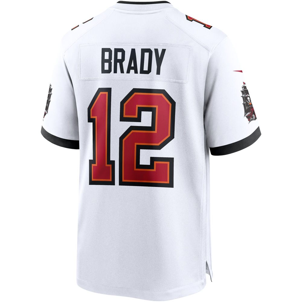 Men's Nike Tom Brady White Tampa Bay Buccaneers Game - Jersey