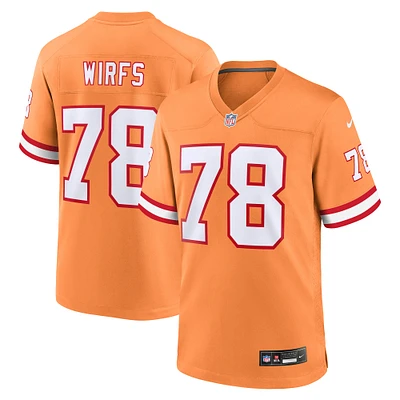 Men's Nike Tristan Wirfs Orange Tampa Bay Buccaneers Throwback Game Jersey