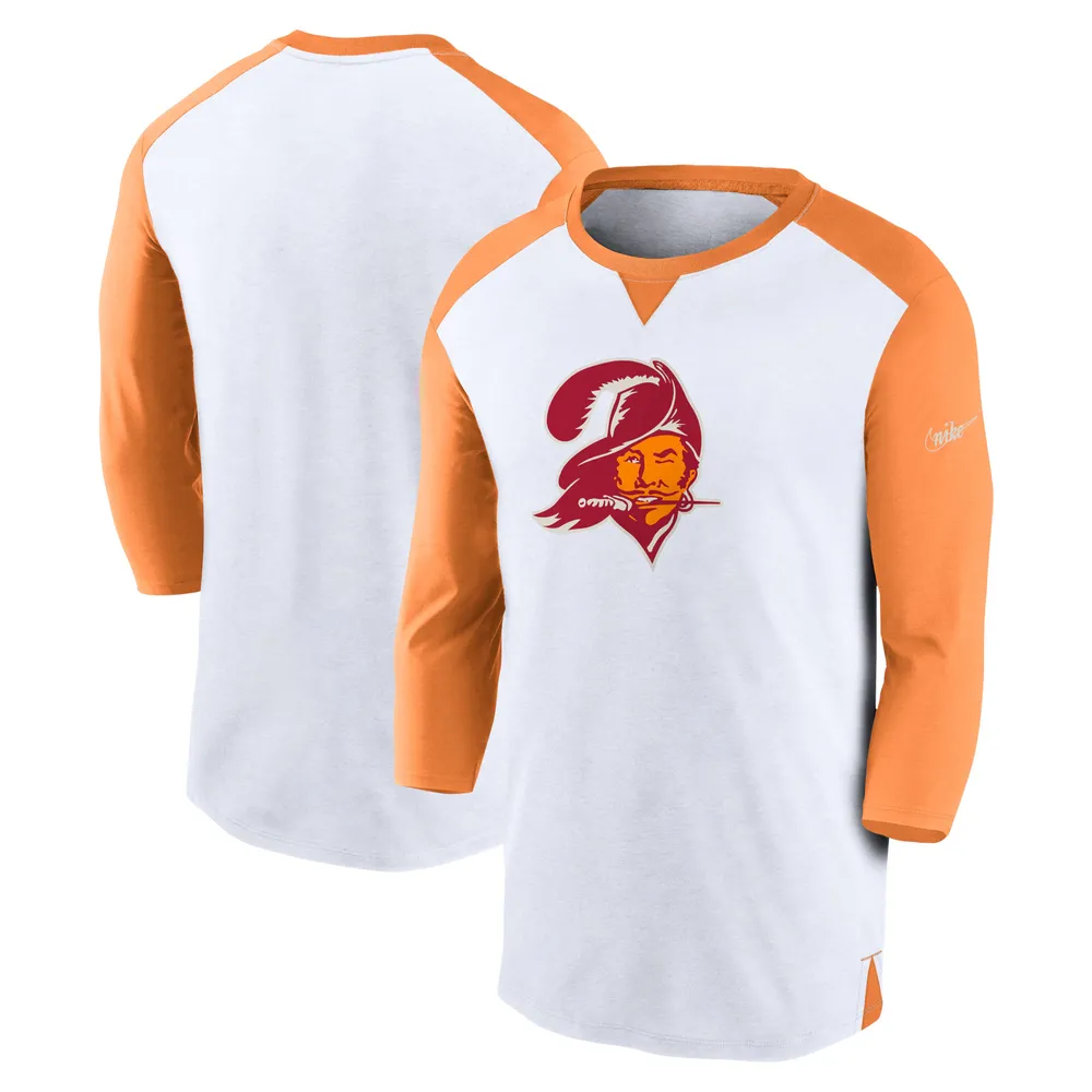 Lids Tampa Bay Buccaneers Nike Rewind 3/4-Sleeve T-Shirt - White/Orange