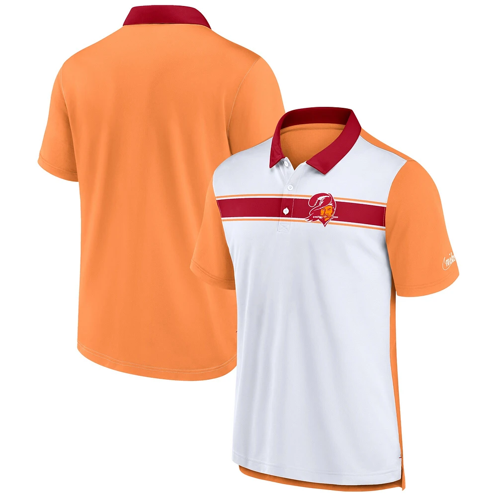 Polo en piqué Nike Tampa Bay Buccaneers Rewind pour Homme - Blanc/Orange