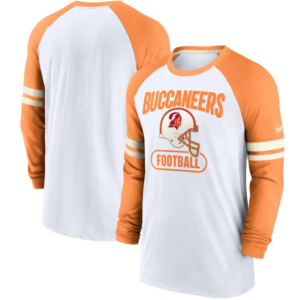 Enfermedad infecciosa Mezquita lema Lids Tampa Bay Buccaneers Nike Throwback Raglan Long Sleeve T-Shirt -  White/Orange | Brazos Mall
