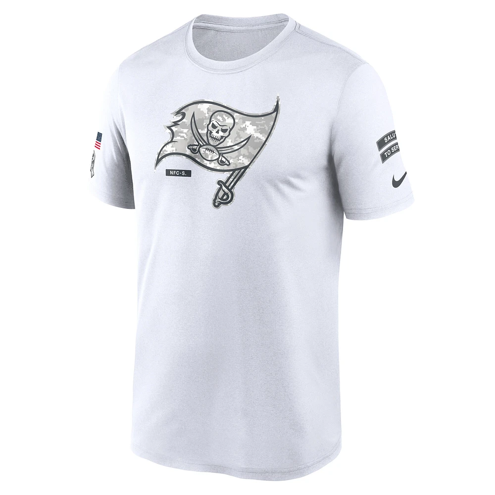 Men's Nike White Tampa Bay Buccaneers 2024 Salute To Service Legend Performance T-Shirt