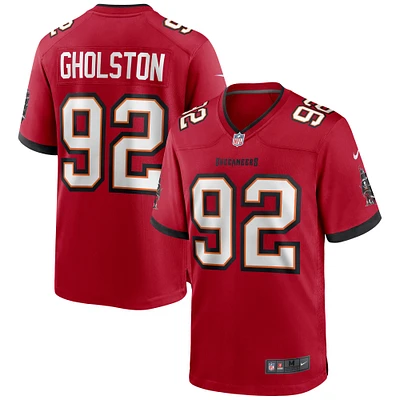 Maillot de match Nike William Gholston Tampa Bay Buccaneers pour homme, rouge