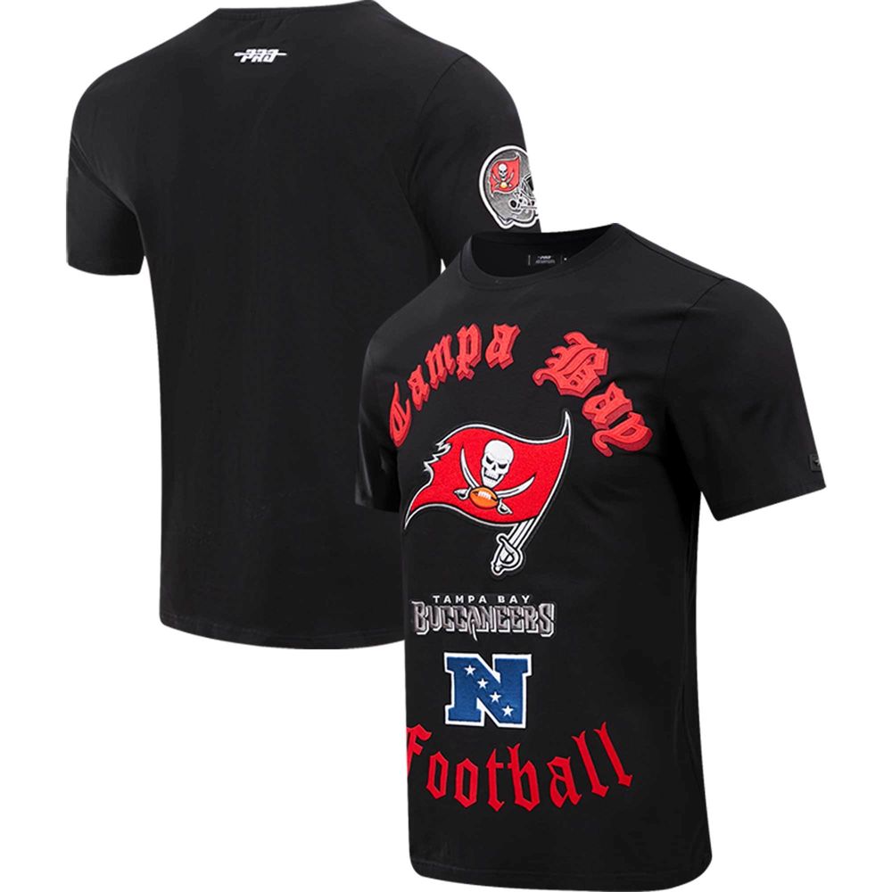 Men's Pro Standard Black Tampa Bay Buccaneers Old English T-Shirt