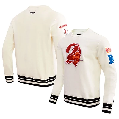 Sweat-shirt en polaire Pro Standard pour hommes, crème, Tampa Bay Buccaneers Retro Classics