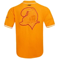 Chemise boutonnée en maille triple ton sur Pro Standard Orange Tampa Bay Buccaneers pour homme