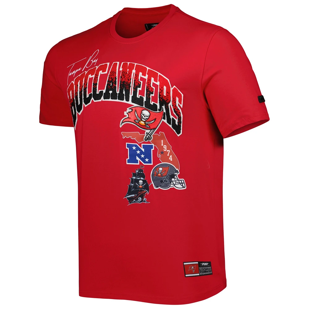 T-shirt rouge Pro Standard de la collection Hometown des Buccaneers Tampa Bay pour hommes