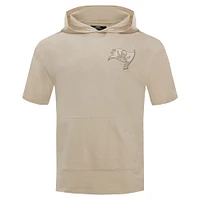 Men's Pro Standard Tan Tampa Bay Buccaneers Neutrals Capsule Short Sleeve Pullover Hoodie